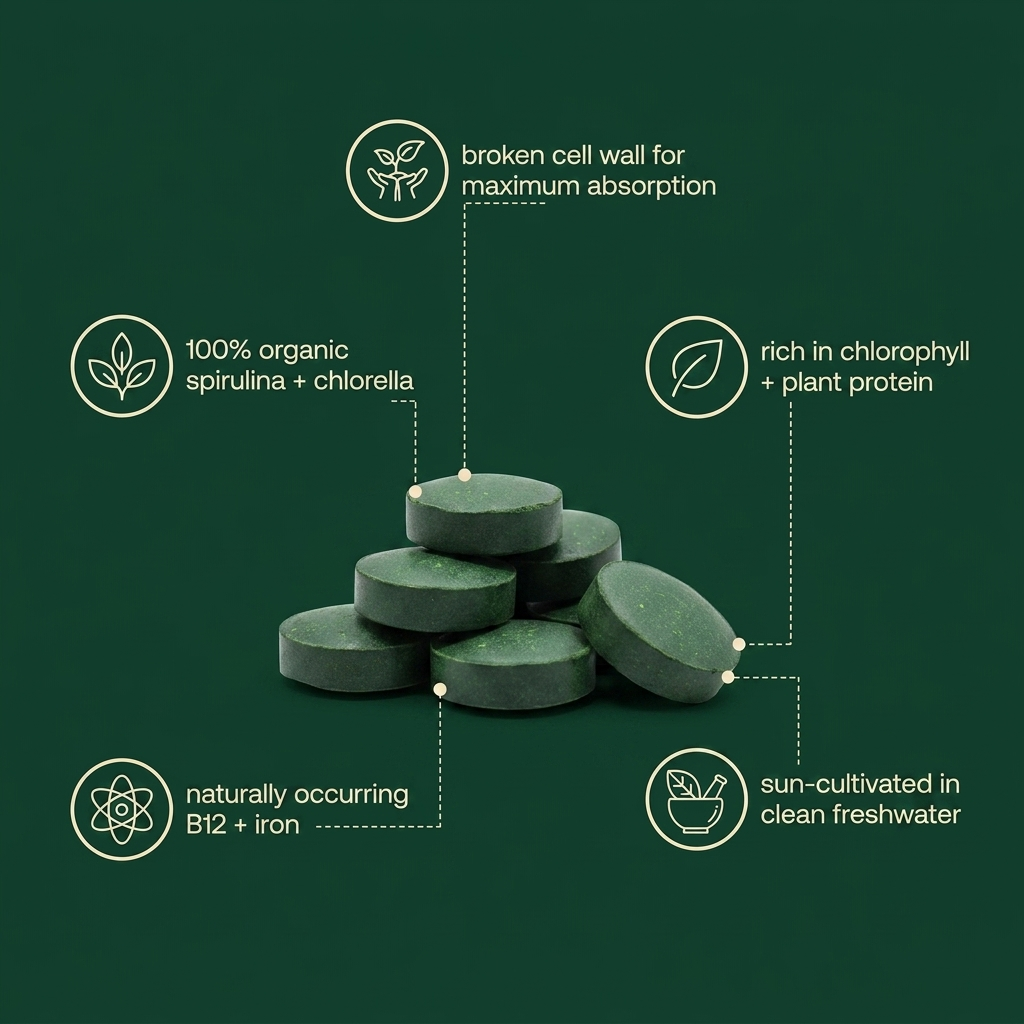 Aloria® Spirulina & Chlorella Tablets